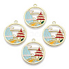 Chinese Style Alloy Pendants RESI-R431-06-RS-3