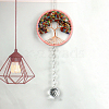 Tree of Life Mixed Gemstone Chip Suncatcher DJEW-PW0017-07-2