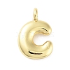 Rack Plating Brass Balloon Letter Pendants KK-C050-01G-C-1