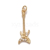 Brass Clear Cubic Zirconia Pendants KK-M229-51G-1