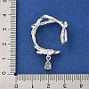 Brass Micro Pave Cubic Zirconia Findings KK-D378-20P-3