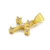 Rack Plating Brass Micro Pave Cubic Zirconia Charms KK-C074-30G-02-2