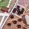 12Pcs Leather Buttons BUTT-HY0001-26A-4