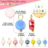 100Pcs Electroplate Glass Charms PALLOY-FZ00017-5