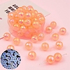 5Pcs Round Luminous Transparent Acrylic Beads PW-WG06E6C-07-1