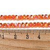 Electroplate Glass Beads Strands GLAA-Q105-02O-2