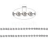 304 Stainless Steel Ball Chains CHS-A002B-2.4mm-2