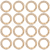 16Pcs Alloy Rhinestone Spring Gate Rings FIND-SP0004-52E-1