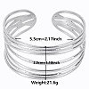 Non-Tarnish Stylish European and American 304 Stainless Steel Cuff Bangles for Women YJ8561-1-1