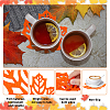 Maple Leaf Non-woven Fabrics Cup Mats DJEW-WH0039-58-3