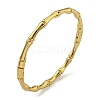 PVD Vacuum Plating 202 Stainless Steel Bamboo Stick Hinged Bangles for Women Men BJEW-M317-06B-G-1