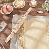 Flower Print Wood Rolling Pin AJEW-WH0528-07-4
