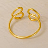 Adjustable 304 Stainless Steel Heart Cuff Open Rings GG9585-2-2