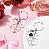 Natural Rose Quartz & Black Onyx Keychain KEYC-JKC01081-1