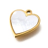 304 Stainless Steel Heart Charms STAS-Q348-07A-G-2