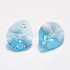 Faceted Glass Rhinestone Pendants X-RGLA-F053-C-202-2