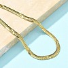 304 Stainless Steel Herringbone Chain Bracelets for Women BJEW-U019-04G-06-2