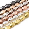 Electroplate Glass Beads Strands EGLA-F166-12-1