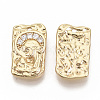 Brass Micro Pave Cubic Zirconia Pendants KK-T051-05G-NF-2