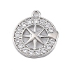 Brass Micro Pave Cubic Zirconia Pendants KK-P289-05P-1