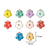 40 Pcs 10 Colors Light Gold Plated Alloy Enamel Charms ENAM-SZ0001-43LG-7