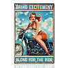 Vintage Metal Tin Sign AJEW-WH0436-397-1