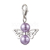 12Pcs Angel Acrylic Pearl with Alloy Pendant Decorations HJEW-JM02754-3