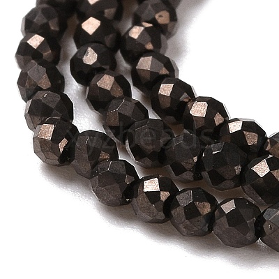 Electroplate Glass Beads Strands GLAA-H021-01A-FP06-1