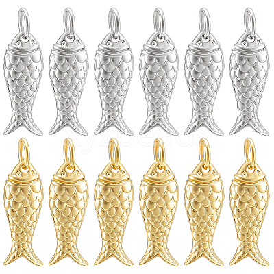 12Pcs 2 Colors Rack Plating Brass Pendants KK-BC0015-86-1