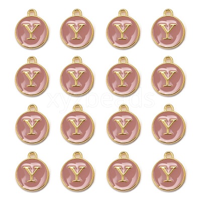 Golden Plated Alloy Enamel Charms X-ENAM-S118-07Y-1