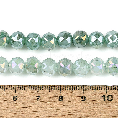 Anti-Tarnish Electroplate Glass Beads Strands GLAA-N064-8mm-10-1