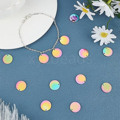 20Pcs PVD Vacuum Plating 304 Stainless Steel Charms STAS-UN0021-63M-1