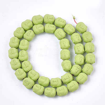 Spray Painted Non-magnetic Synthetic Hematite Beads Strands G-T116-28-06-1