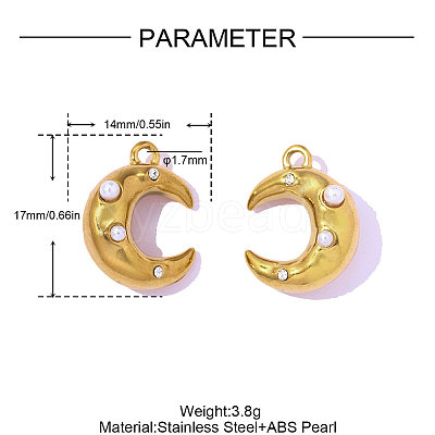 304 Stainless Steel Rhinestone Pendants STAS-OY016-19G-1