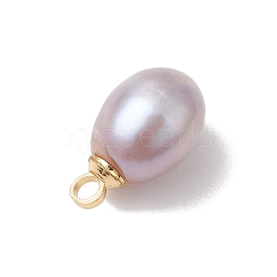 Natural Cultured Freshwater Pearl Rice Charms PALLOY-JF05078-01-1