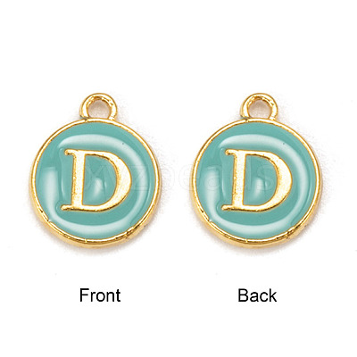 Initial Letter A~Z Alphabet Enamel Charms ENAM-Q437-01-1
