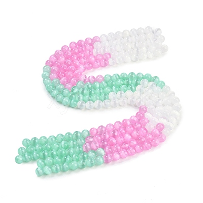 Macaron Color Natural Selenite Beads Strands G-A243-A01-1