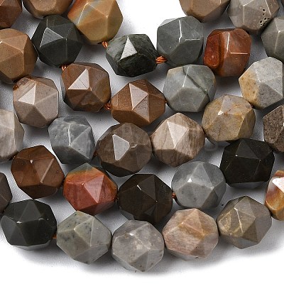 Natural Picasso Jasper Beads Strands G-Z119-A25-02-1