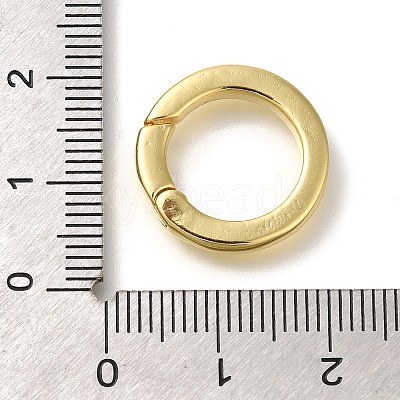 Rack Plating Ring Brass Spring Gate Rings KK-Z086-54G-05-1