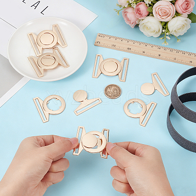 6 Sets Zinc Alloy Side Release Buckles FIND-BC0019-63LG-1