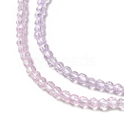 Transparent Gradient Color Glass Beads Strands GLAA-H021-01A-06-1