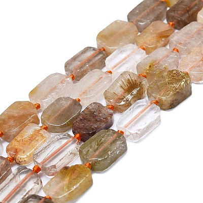 Natural Rutilated Quartz Beads Strands G-K245-J18-01-1