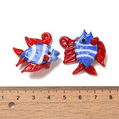 Handmade Lampwork Pendants LAMP-G162-01B-1