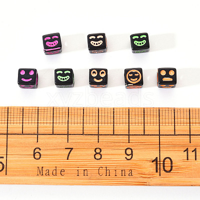 Craft Black Acrylic Beads MACR-YW0001-11-1
