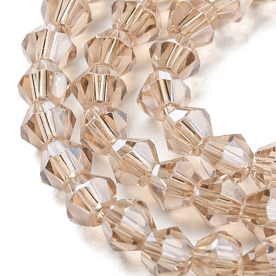 Transparent Electroplate Glass Beads Strands EGLA-A039-T4mm-A12-1