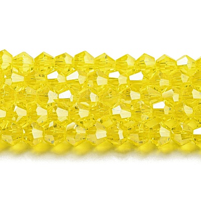 Transparent Electroplate Glass Beads Strands GLAA-F029-3mm-C21-1