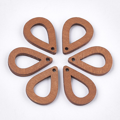 Painted Poplar Wood Pendants WOOD-T021-08I-1