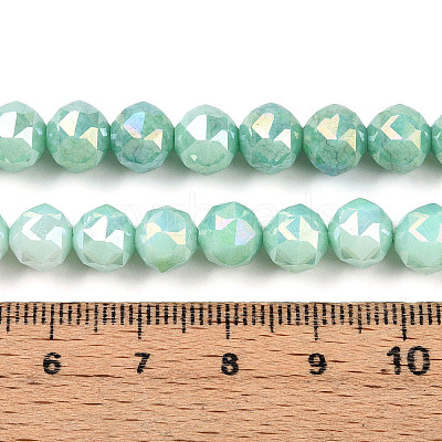 Anti-Tarnish Electroplate Glass Beads Strands GLAA-N010-8mm-03-1