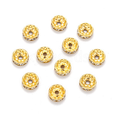 Iron Grade A Crystal Rhinestone Spacer Beads RB-A010-10MM-G-1