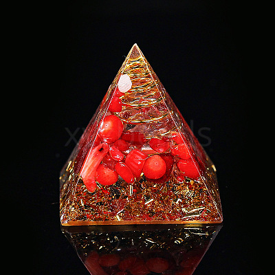 Orgonite Pyramid Resin Display Decorations X-G-PW0005-05J-1